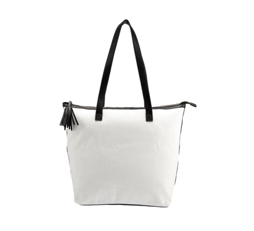 Walter Baker Carly Bag White Canvas Tote Bag Large New With Tags NWT